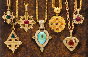 Beautiful gold necklaces by The Golden Eye